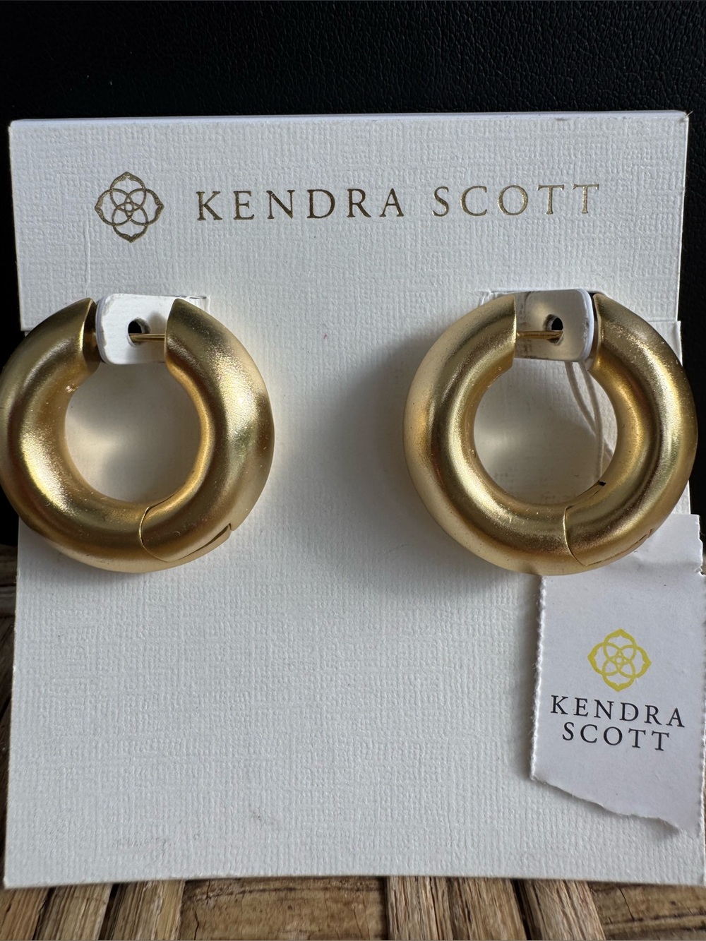 Kendra Scott Mikki Brushed Gold Hoop Earrings